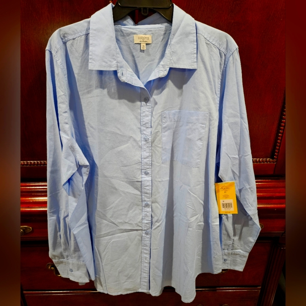 Cabana by Crown & Ivy Long Sleeve Button-up Shirt